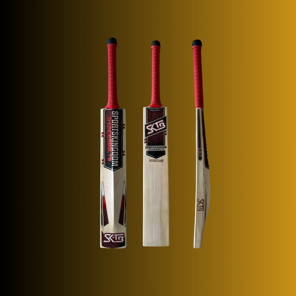 SKTB Hurricane English Willow Cricket Bat - Precision crafted for unrivaled performance on the pitch. Perfect balance, superior power, and exquisite design make it the ultimate weapon for cricket enthusiasts. Dominate every game with confidence and precision with this exceptional cricket bat