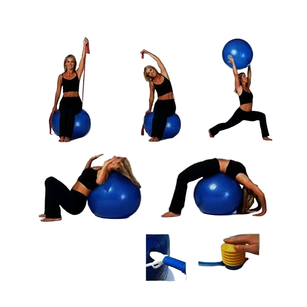 anti‑burst gym ball · gym stability ball with pump · exercise swiss ball PVC · heavy duty yoga ball · pilates balance ball foot pump · non‑slip fitness ball · slow deflation gym ball