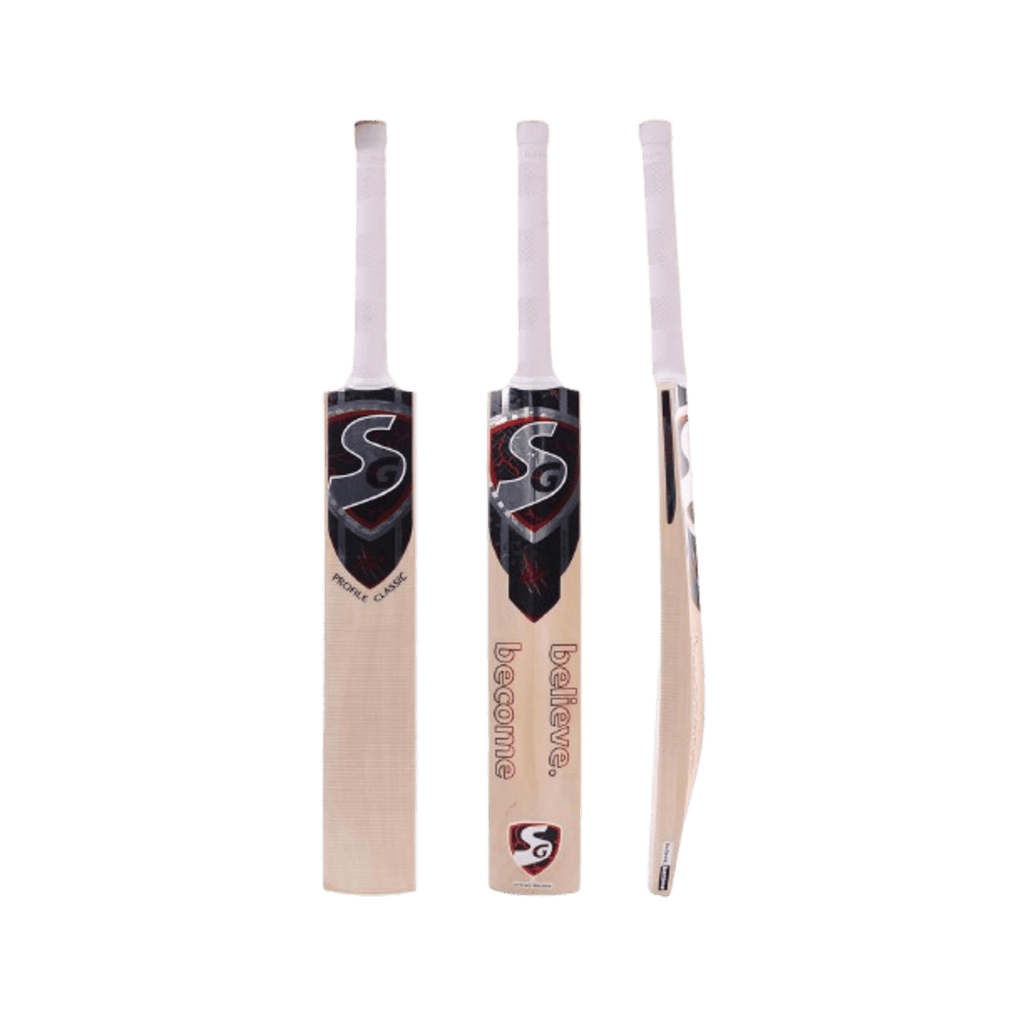 SG Profile Classic cricket bat, Kashmir willow cricket bat SG, SG cane handle cricket bat, 1170g Kashmir willow bat, traditional cricket bat India, SG cricket bat sizes 4 5 6, SG willow bat with cover