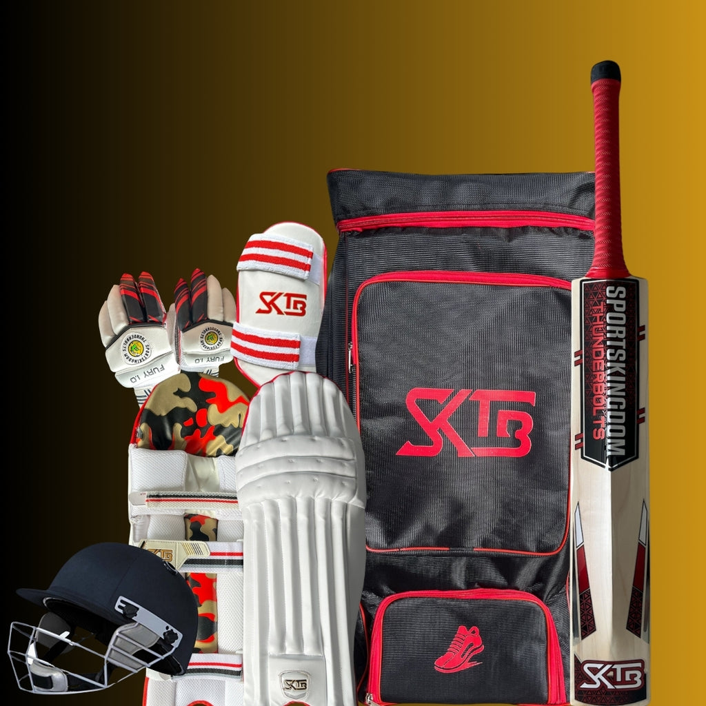 SKTB Fury 1.0 Full Kit Bags Jr - Everything a young cricketer needs in one convenient package. Equipped with a full kit and a spacious bag, it offers ease and efficiency for junior players. Stay organized and ready for action with the SKTB Fury 1.0 Full Kit Bags Jr.