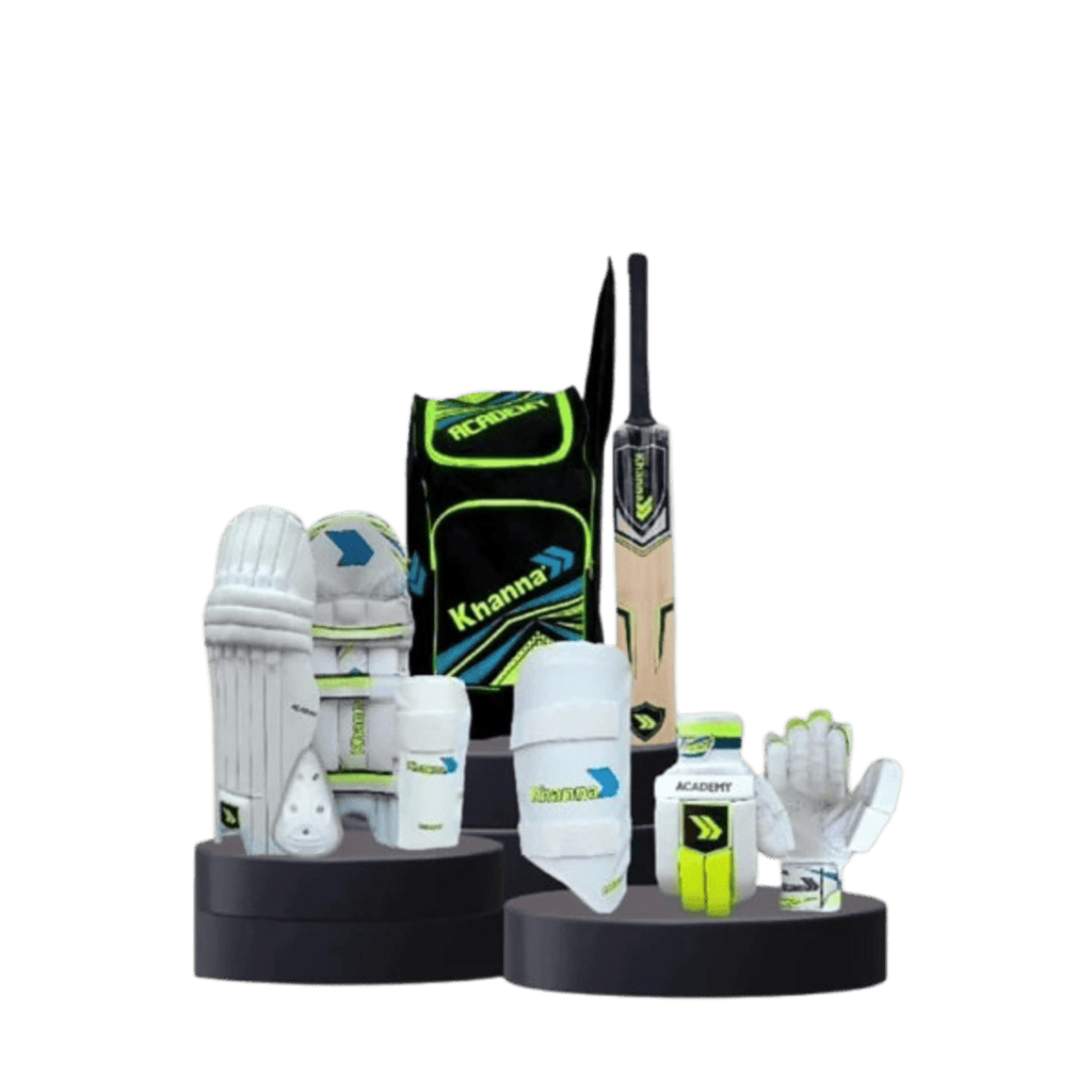 Khanna cricket kit Complete cricket kit set Kashmir Willow cricket kit Full cricket gear combo Cricket kit for beginners Cricket kit with bag Professional cricket kit India Cricket kit with bat pads gloves Academy cricket kit Full cricket set for adults Best budget cricket kit India Cricket equipment combo