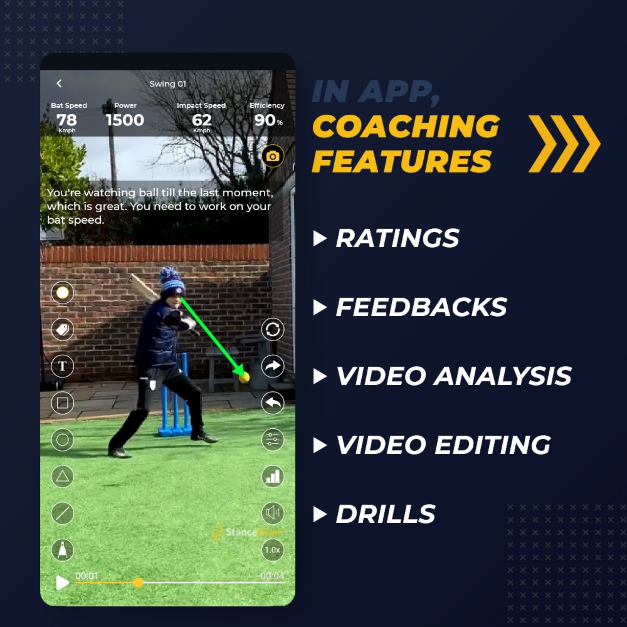 cricket bat sensor, stancebeam striker price, stancebeam cricket bat sensor review, stancebeam connect, striker by shikhar dhawan, real time feedback