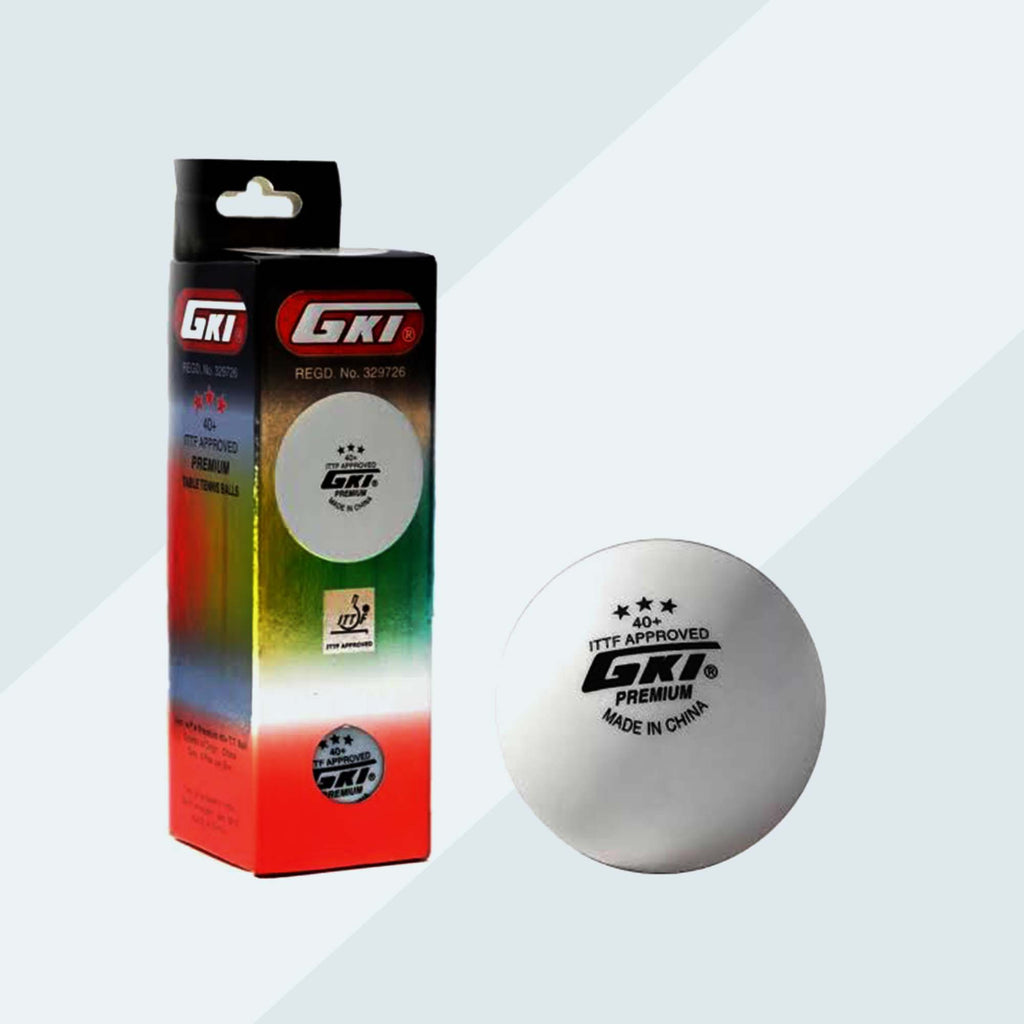 GKI Plastic Premium 3 Star Table Tennis Ball (Set of 12) Table Tennis GKI 