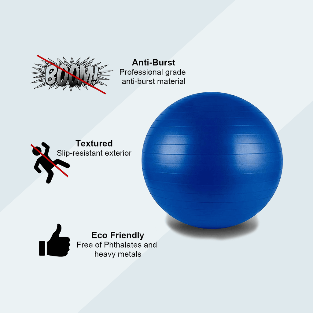 exercise ball, gym ball, anti burst ball, anti burst gym ball uses, anti burst gym ball with pump, anti burst gym ball exercises, best anti burst gym ball